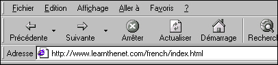 La barre d'outils d'Internet Explorer